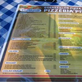 Egerszalók Pizza & Pub, Egerszalók - Étlap/itallap