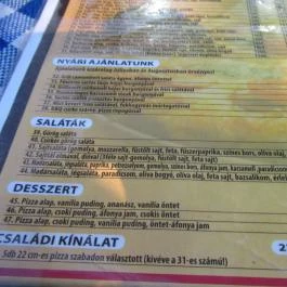 Egerszalók Pizza & Pub, Egerszalók - Étlap/itallap