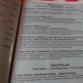 Elisabeth Étterem Szentendre - Étlap/itallap