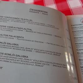 Elisabeth Étterem Szentendre - Étlap/itallap