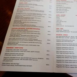 Első Mádi Borház, Mád - Étlap/itallap