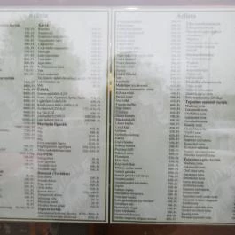 Emil Cukrászda Budapest - Étlap/itallap