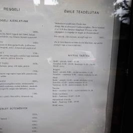 Émile Étterem Budapest - Étlap/itallap