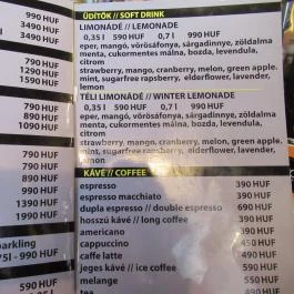 Epic Burger & Bar - Dohány utca Budapest - Étlap/itallap