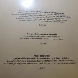 Erhardt Étterem & Borpince Sopron - Étlap/itallap