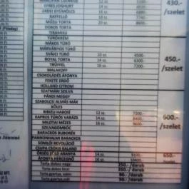 Erzsike Étterem és Cukrászda , Diósd - Étlap/itallap