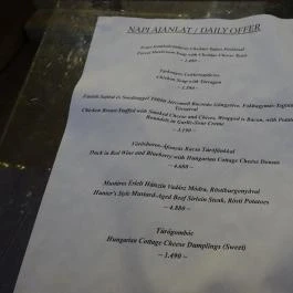 Esco Bar & Cafe - Bálna Budapest - Étlap/itallap