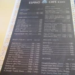 Espino Cafe & Bistro Budapest - Étlap/itallap