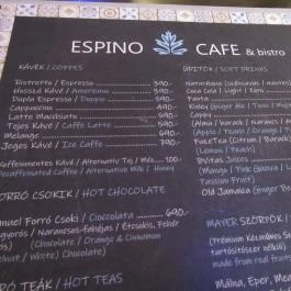 Espino Cafe & Bistro Budapest - Étlap/itallap