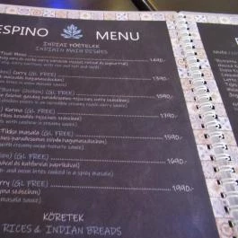 Espino Cafe & Bistro Budapest - Étlap/itallap