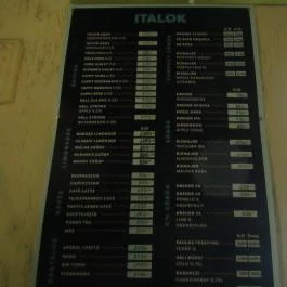 Evezős Sörkert Budapest - Étlap/itallap