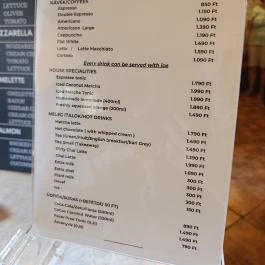 Fábri Coffee Budapest - Étlap/itallap
