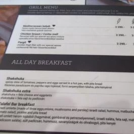 Falafel Bar - Bajcsy-Zsilinszky út Budapest - Étlap/itallap