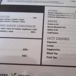 Falafel Bar - Bajcsy-Zsilinszky út Budapest - Étlap/itallap