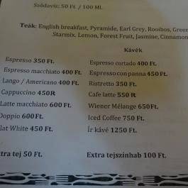 Falk 5 Bistro - Jewish-American Grill & Café Budapest - Étlap/itallap