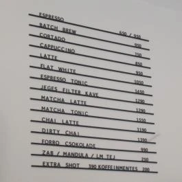 Fanka Buda Budapest - Étlap/itallap