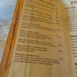 Fanyűvő Étterem, Budapest - Étlap/itallap