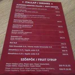 Fasírt Kitchen, Budapest - Étlap/itallap