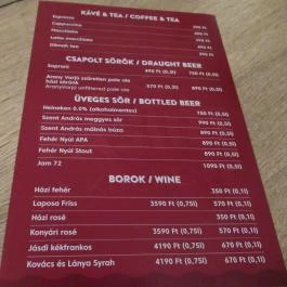 Fasírt Kitchen, Budapest - Étlap/itallap