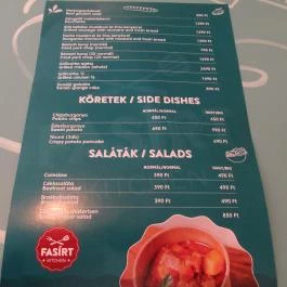 Fasírt Kitchen, Budapest - Étlap/itallap
