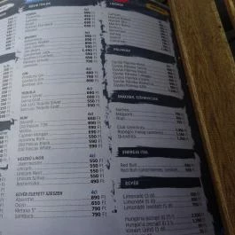 Fat Angel Pubfood Budapest - Étlap/itallap