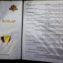 Fekete Arany Klub - FAK Budapest - Étlap/itallap