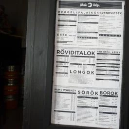 Fekete Kutya Budapest - Étlap/itallap