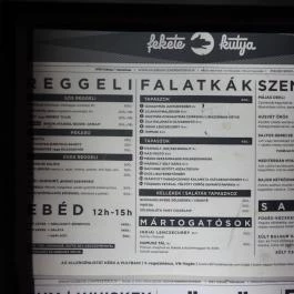 Fekete Kutya Budapest - Étlap/itallap
