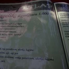 Feketerigó Étterem Mátrafüred - Étlap/itallap