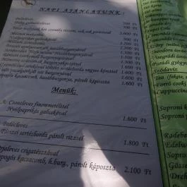 Feketerigó Étterem Mátrafüred - Étlap/itallap