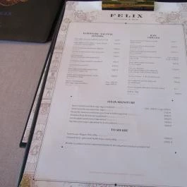 Felix Kitchen & Bar Budapest - Étlap/itallap