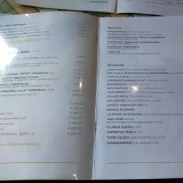 Fenyőgyöngye Vendéglő Budapest - Étlap/itallap