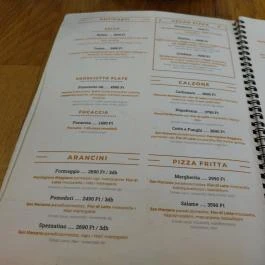 Fermento Pizza Budapest - Étlap/itallap