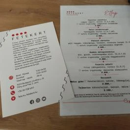 Fetekert - Fény utcai piac Budapest - Étlap/itallap