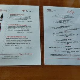 Fetekert - Fény utcai piac Budapest - Étlap/itallap