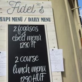 Fidel's Cabaret Budapest - Étlap/itallap
