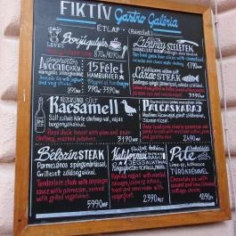 Fiktív Pub, Budapest - Étlap/itallap