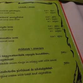 Fili Étterem Esztergom - Étlap/itallap