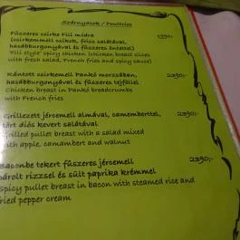 Fili Étterem Esztergom - Étlap/itallap
