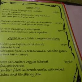 Fili Étterem Esztergom - Étlap/itallap