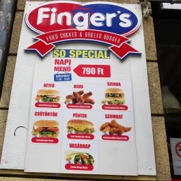 Finger's Restaurant, Budapest - Étlap/itallap