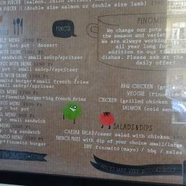 Finomító Kantin Budapest - Étlap/itallap