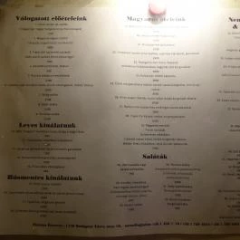 Firkász Cafe & Restaurant, Budapest - Étlap/itallap