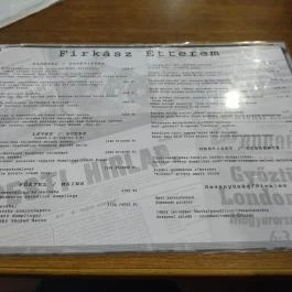Firkász Cafe & Restaurant, Budapest - Étlap/itallap