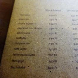 Flat White Budapest - Étlap/itallap