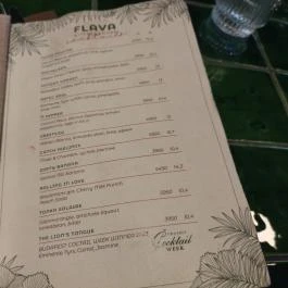 Flava Kitchen & More Budapest - Étlap/itallap