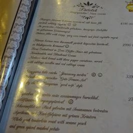 Öreg Prés Étterem Mór - Étlap/itallap