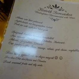 Öreg Prés Étterem Mór - Étlap/itallap