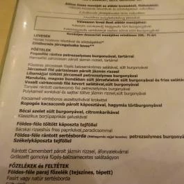 Földes Józsi Vendéglője Budapest - Étlap/itallap