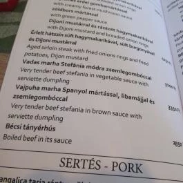Földes Józsi Vendéglője Budapest - Étlap/itallap